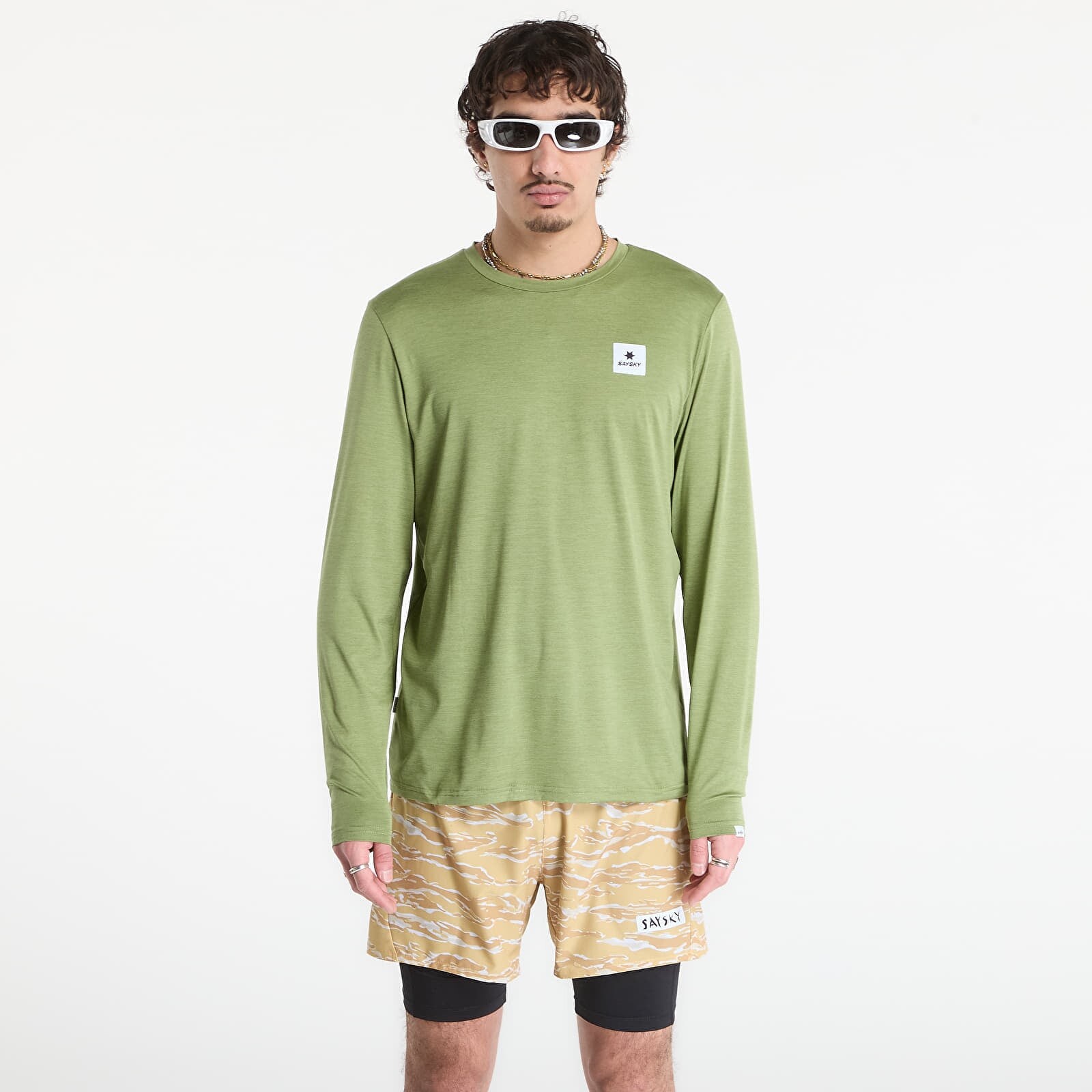 Tričko SAYSKY Clean Pace Long Sleeve Green L