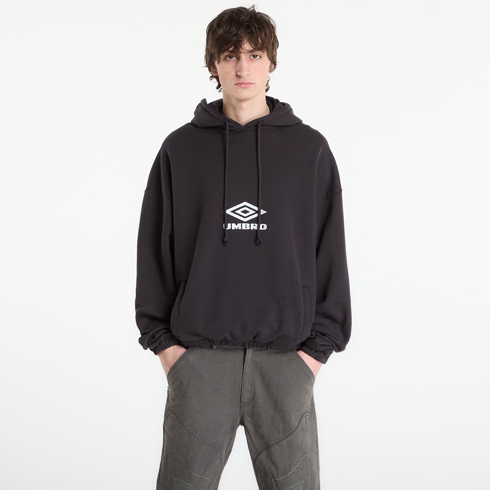 Mikina Umbro by SlamJam Og Logo Mask Hoodie Washed Black L