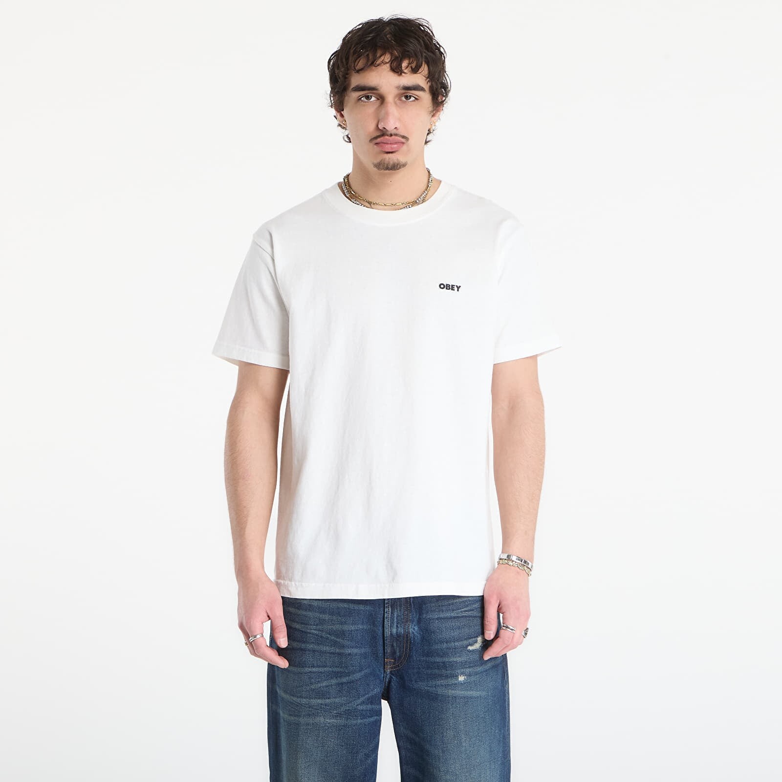 Tričko OBEY Bold Icon Face Pigment Vintage White M