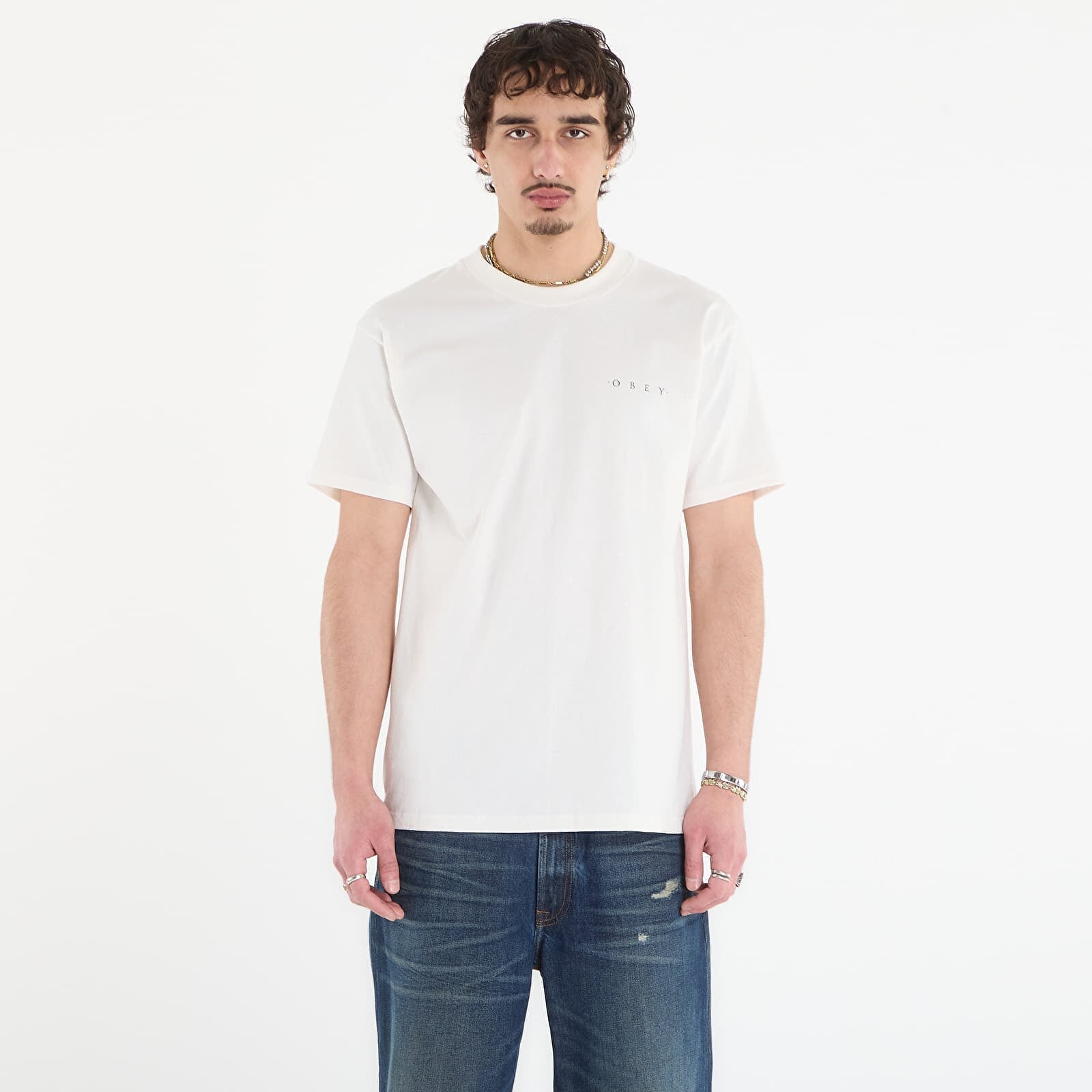 Tričko OBEY Architecture Of The Uni Vintage White XL