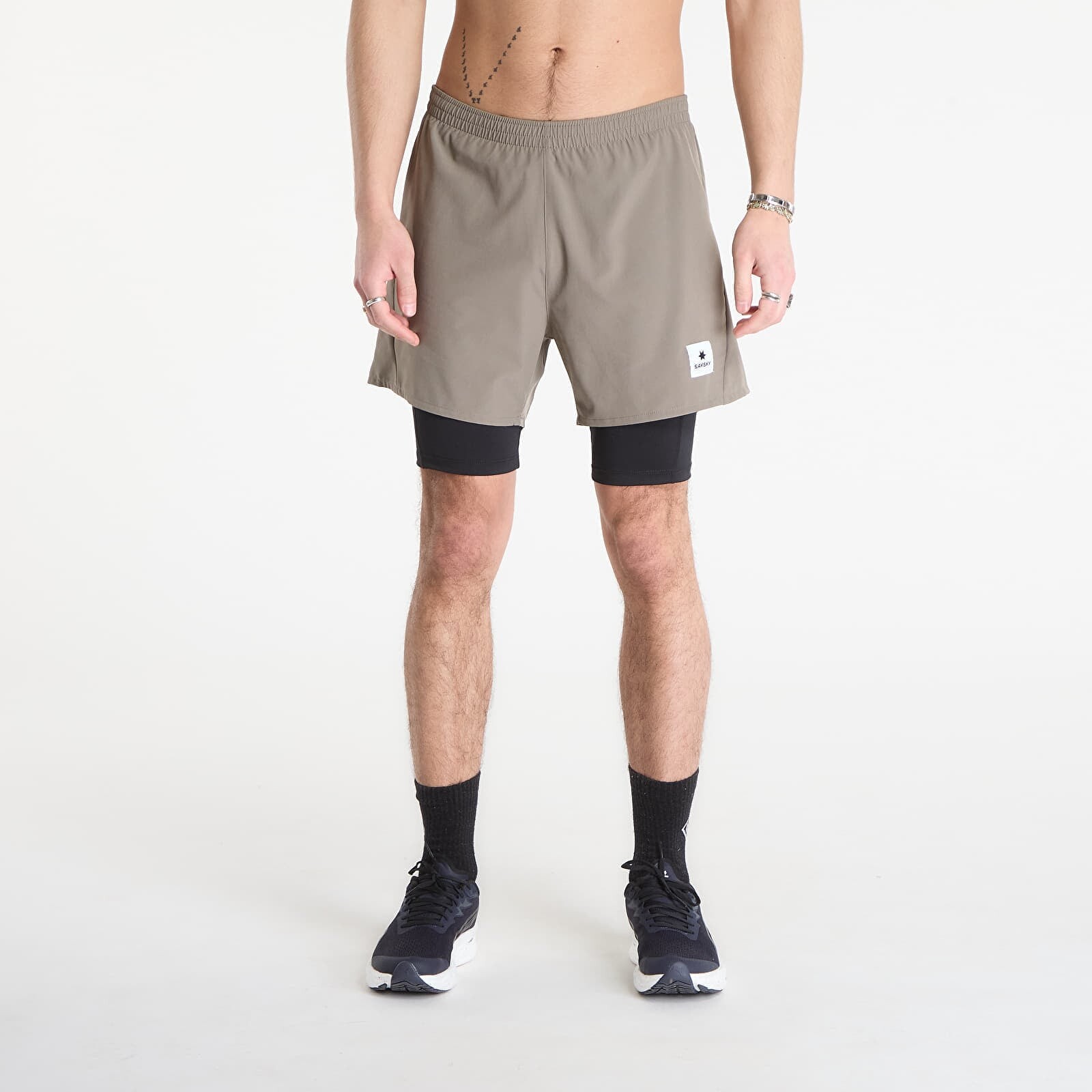 Šortky SAYSKY Pace 2 in 1 Shorts 5'' Taupe XL