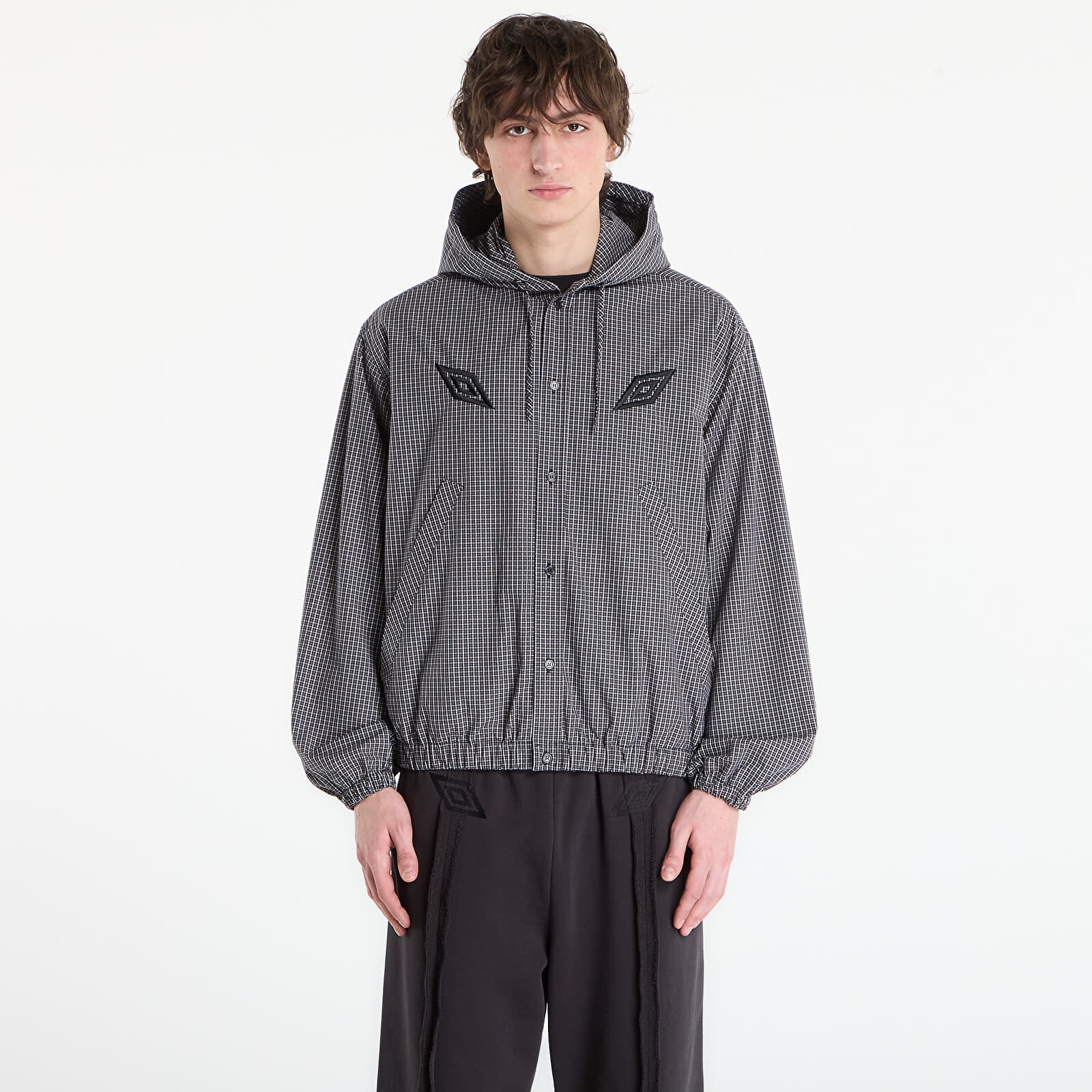 Košeľa Umbro by SlamJam Gingham Masked Shirt Coffee Brown/ White/ Black S