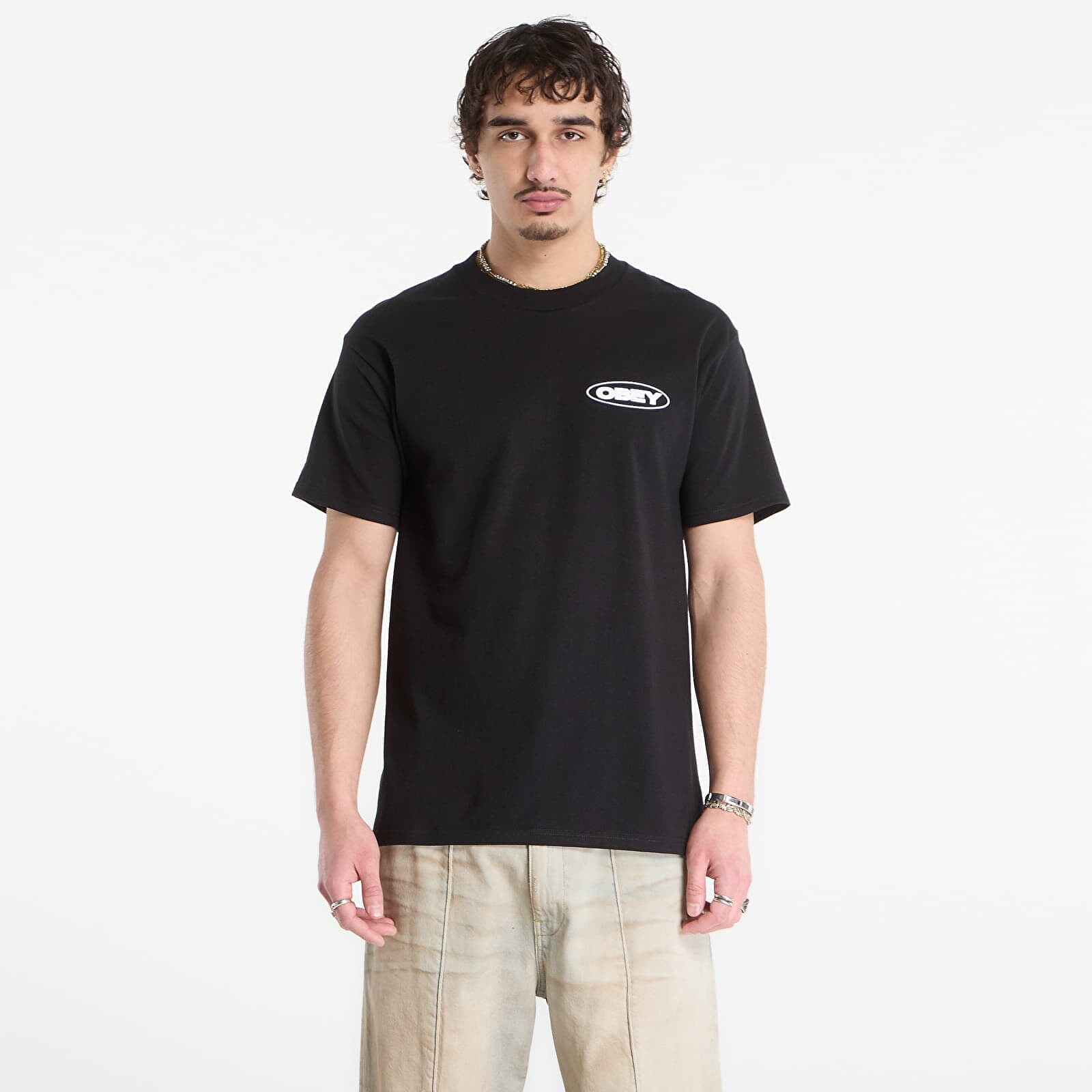 Tričko OBEY Global Impact Black XL