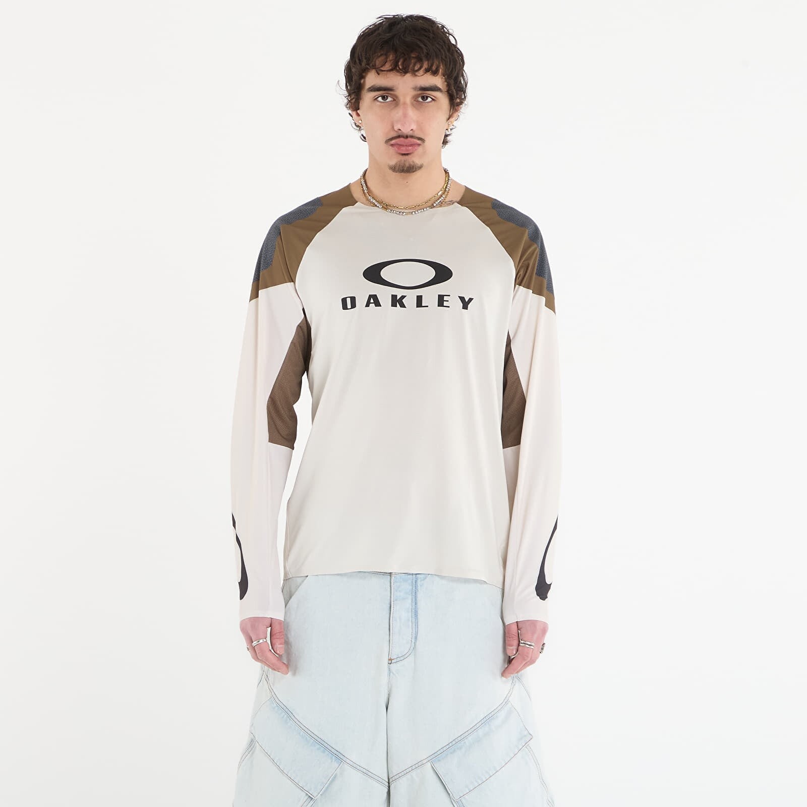 Dres Oakley Seeker Edge Ls Jersey Mist/ Army Green M