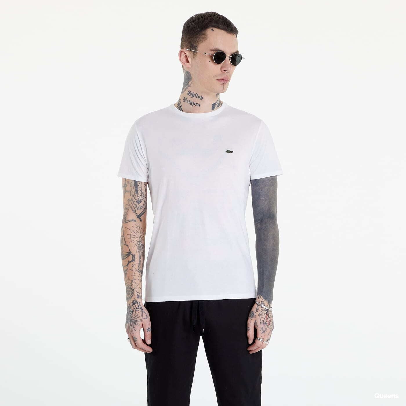 Tričko LACOSTE Pima Tee White M