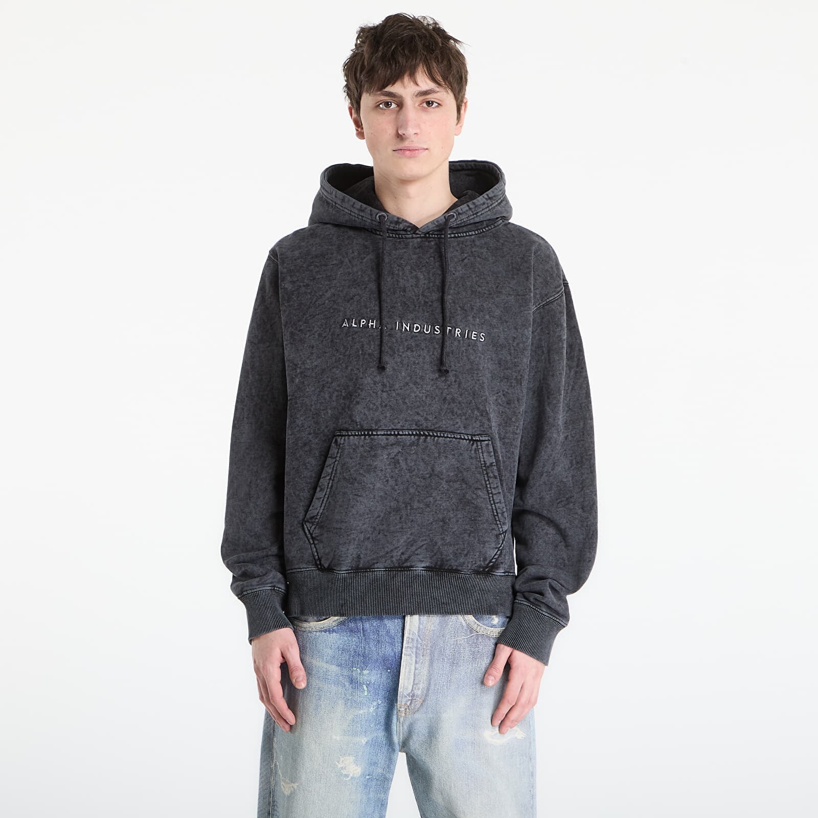 Mikina Alpha Industries Acid Logo Hoodie Black M