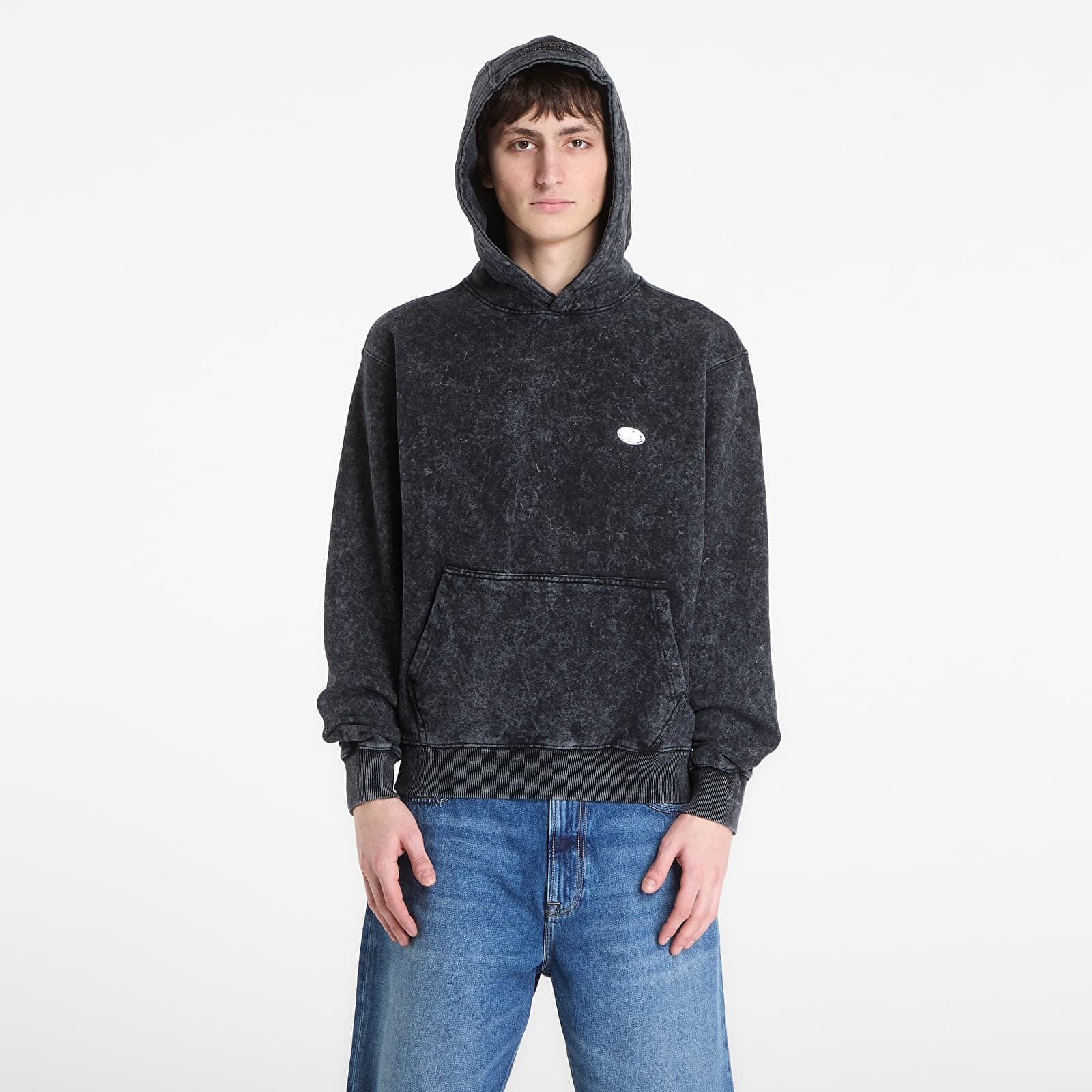 Mikina Alpha Industries World Embroidery Hoodie Unisex Black XL