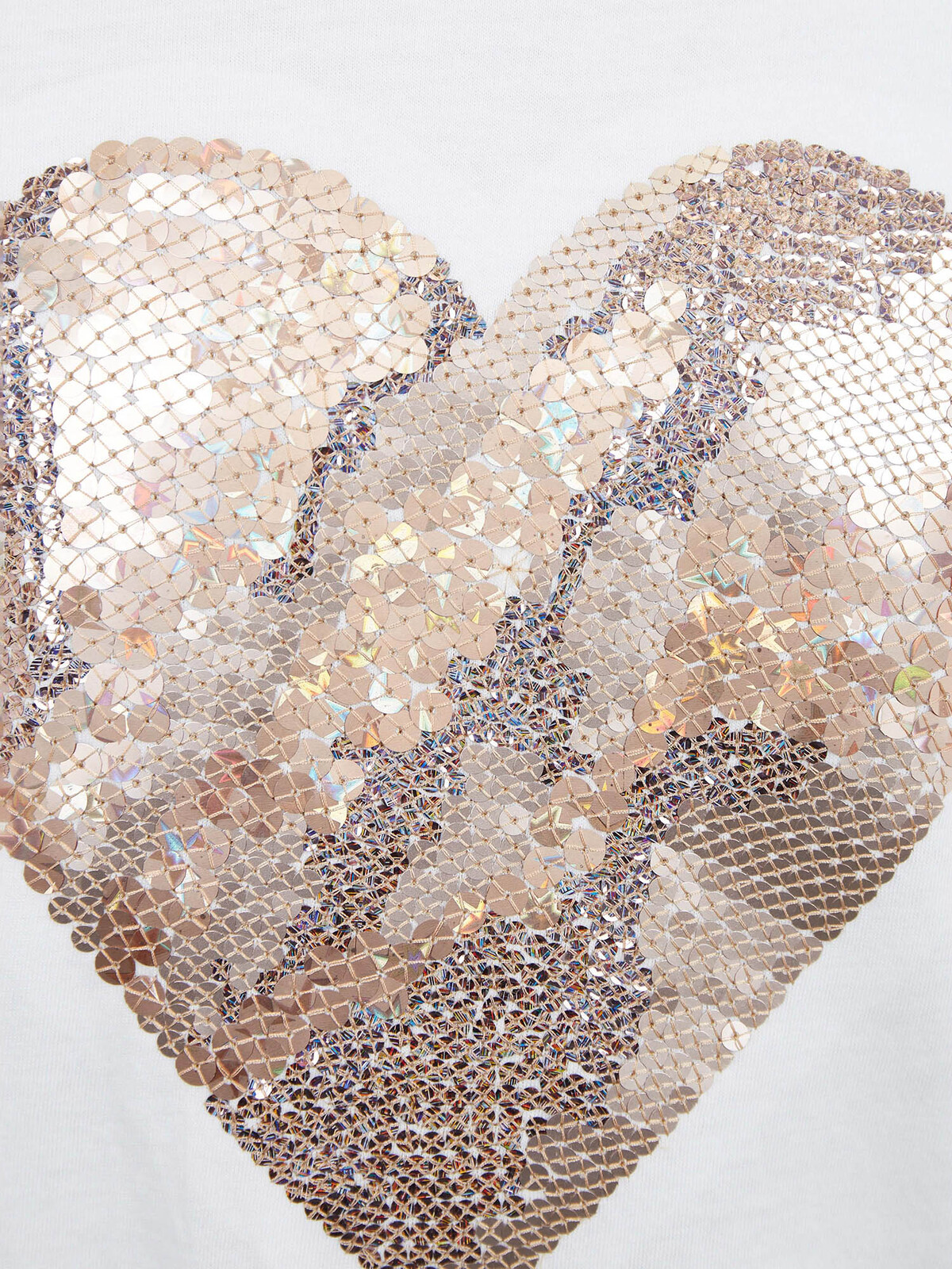 Biele dievčenské bavlnené tričko s motívom srdca GAP