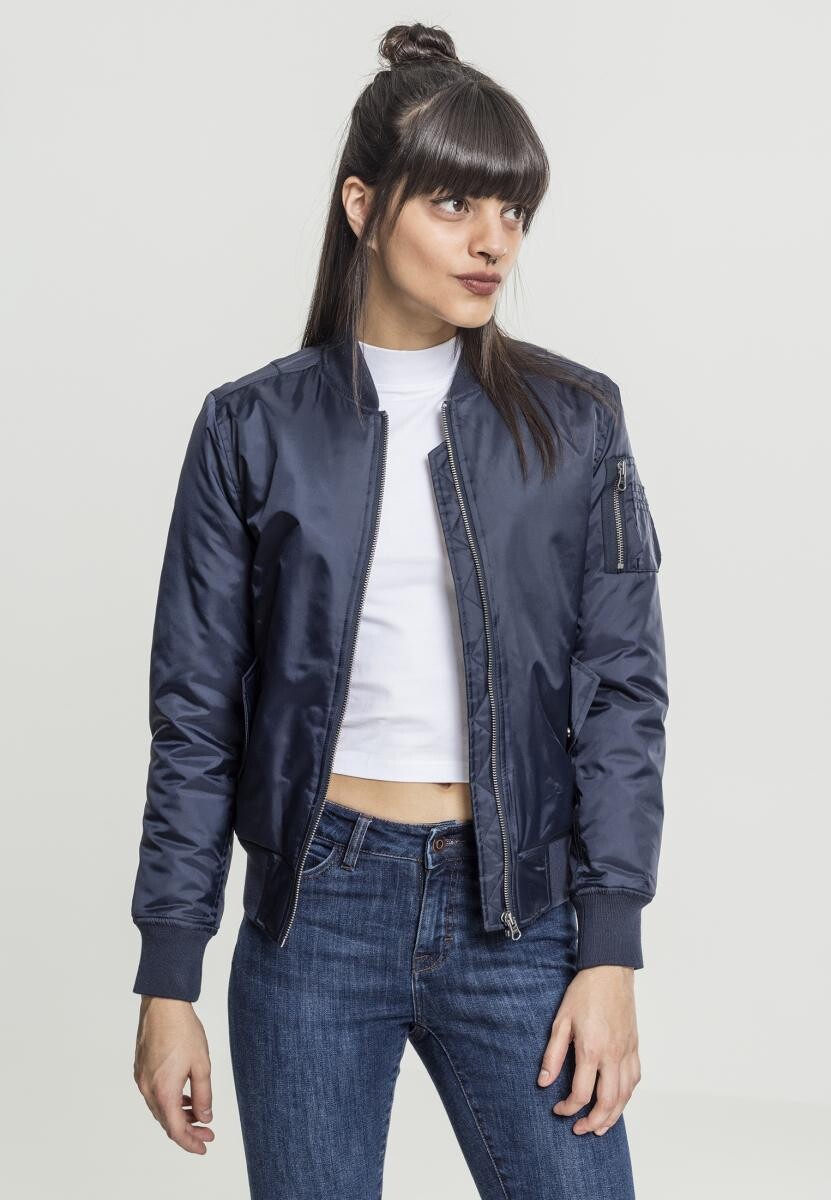 Women's Basic Bomber Jacket Navy