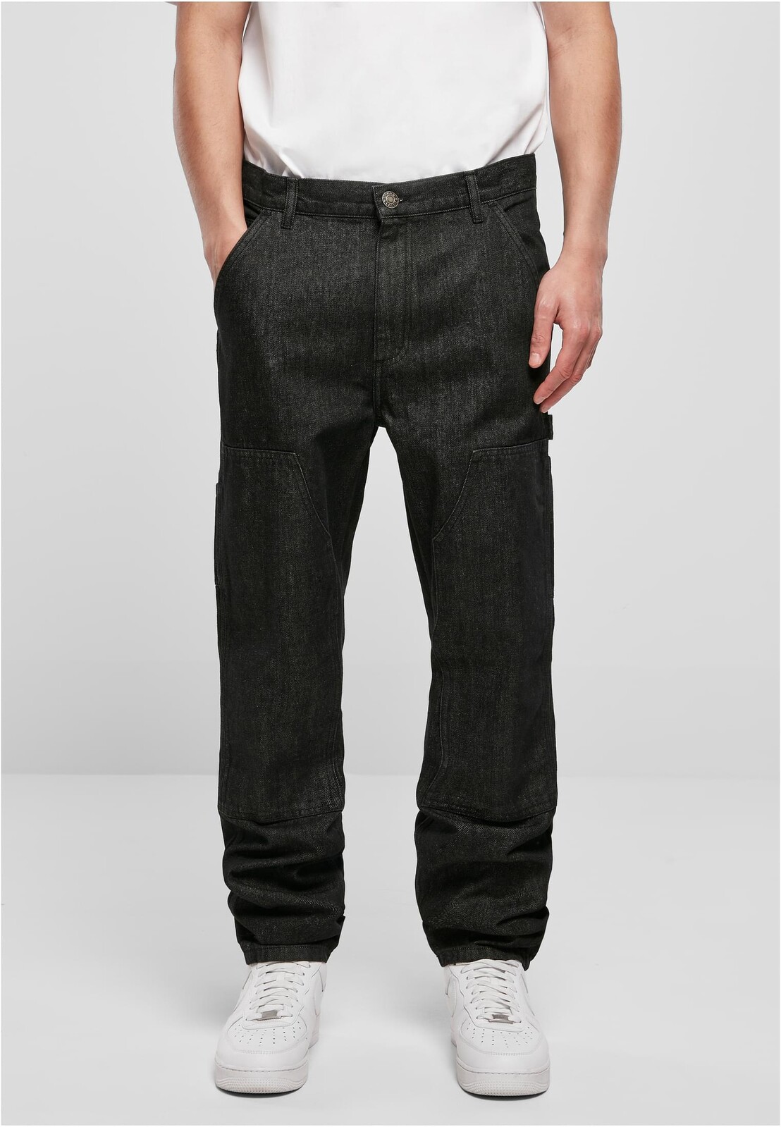 Men's Double Knee Jeans - Black