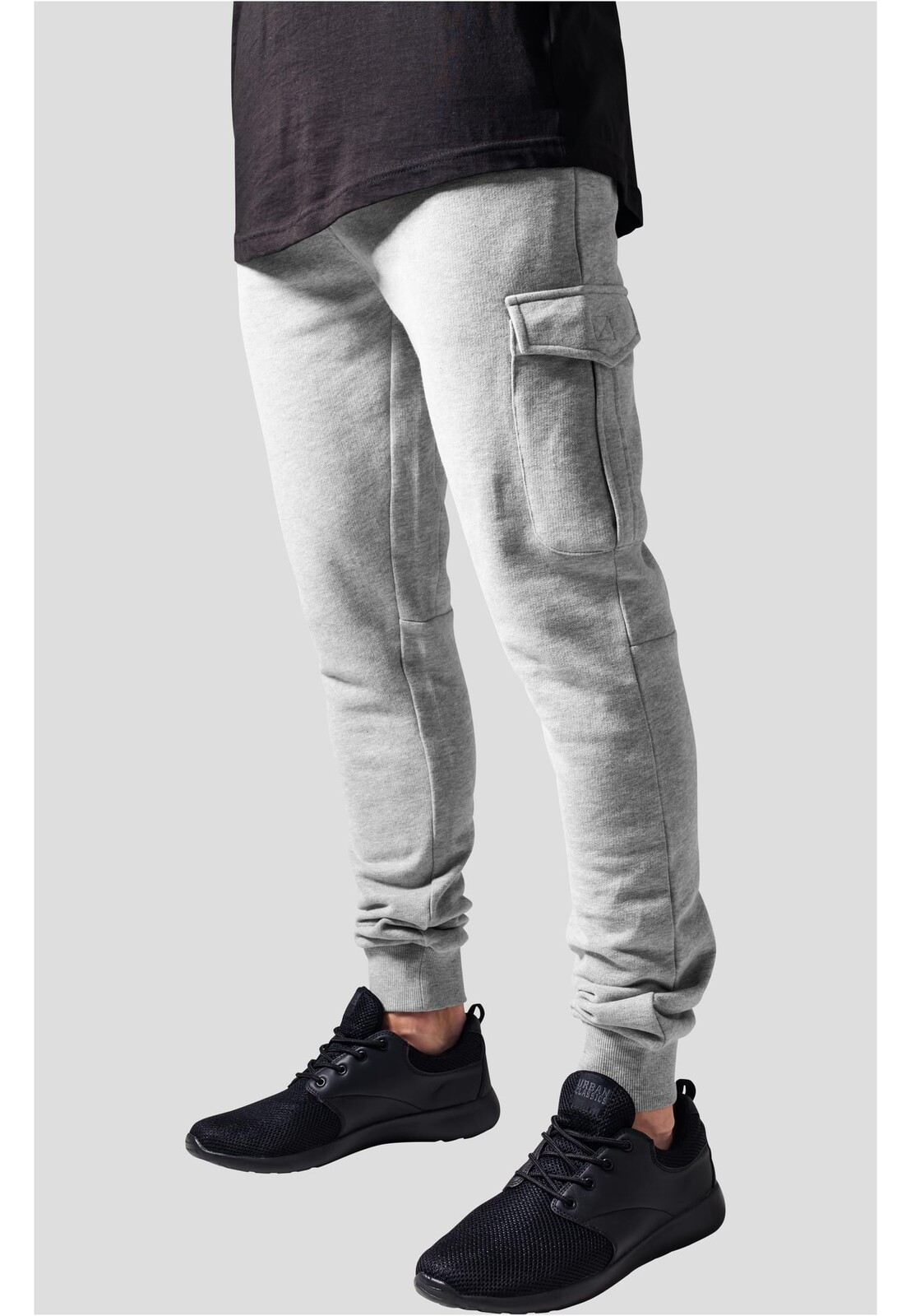 Fitted Cargo Sweatpants Grey