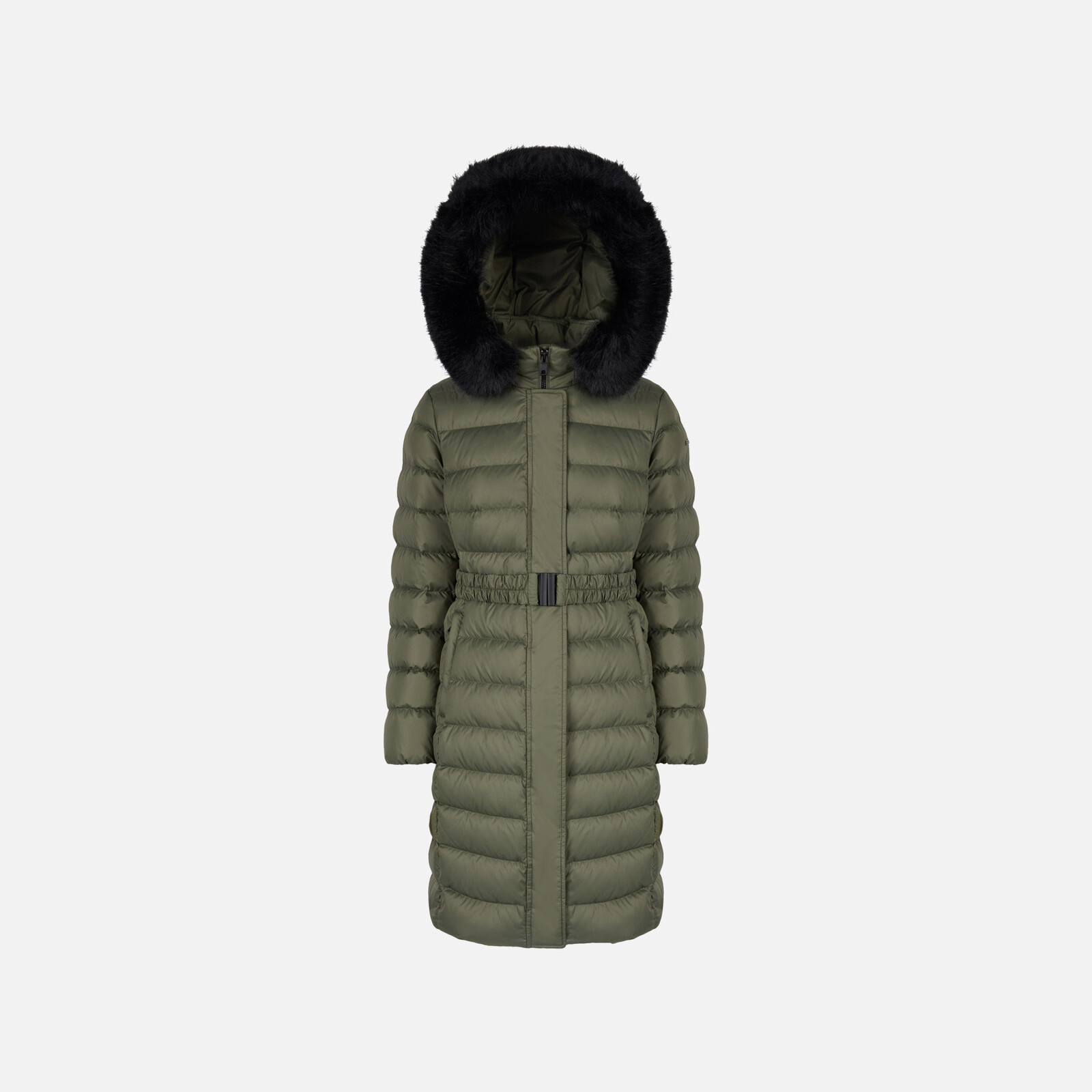 Khaki Women's Down Jacket Geox Catria - Ladies