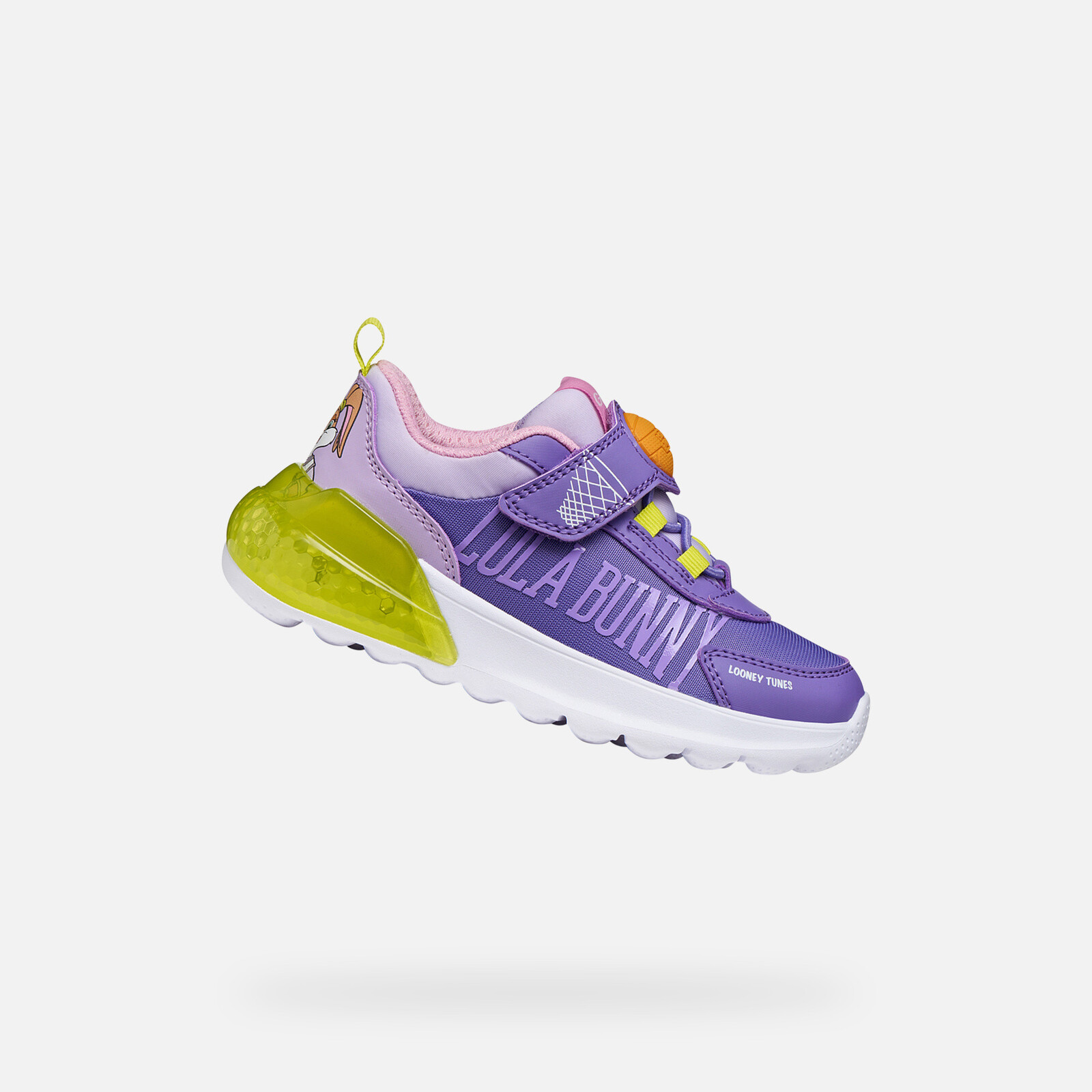 Purple Girls Luminous Sneakers Geox Activart Illuminus - Girls