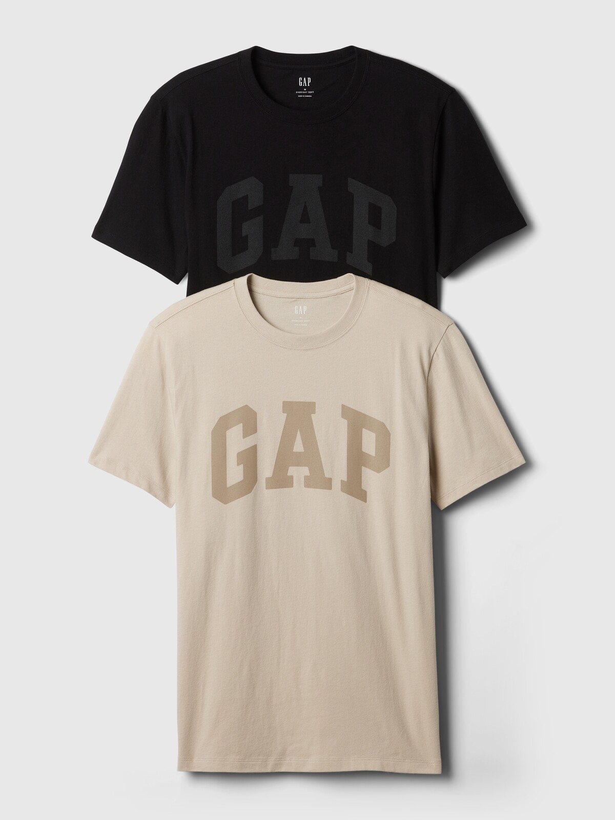 GAP Cotton T-shirt with logo, 2 pcs - Men's