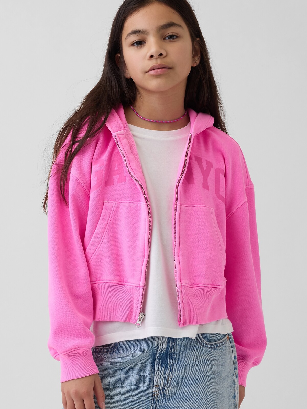 GAP Kids Oversize Sweatshirt with VintageSoft Logo - Girls