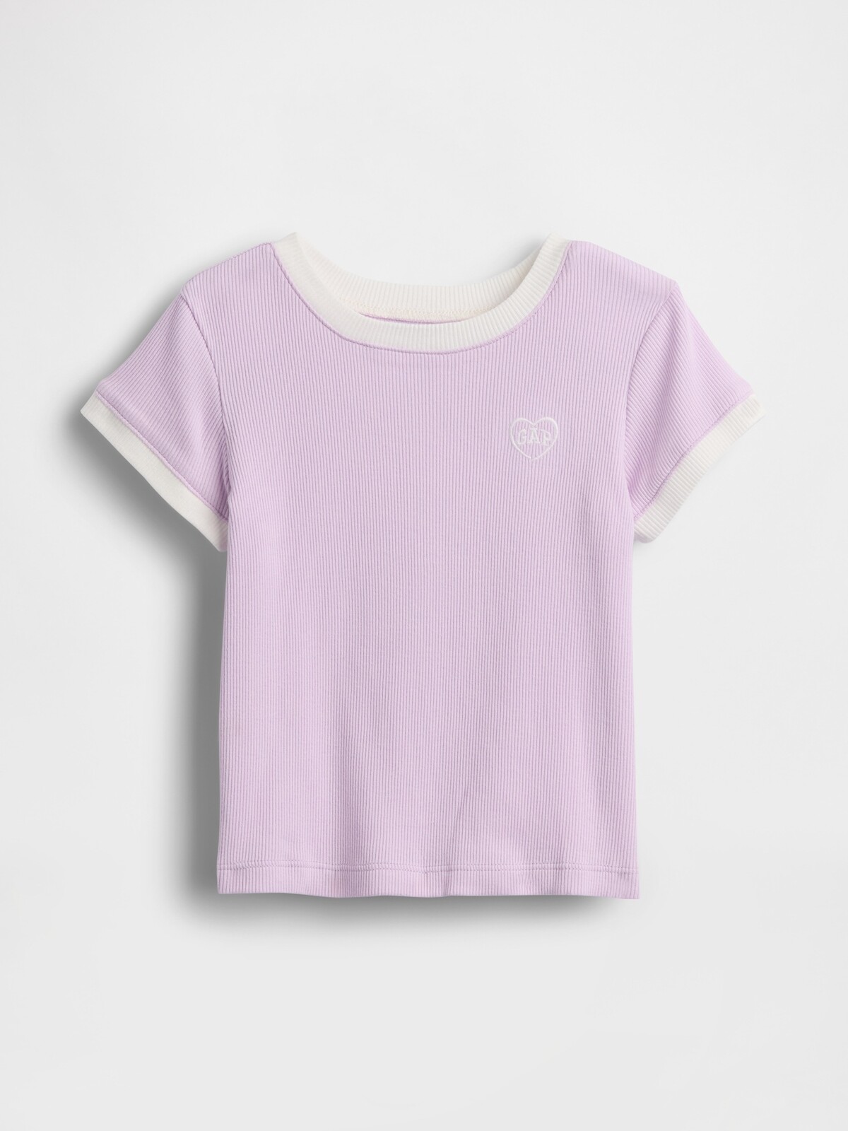 GAP Baby Ribbed T-Shirt with Logo - Girls
