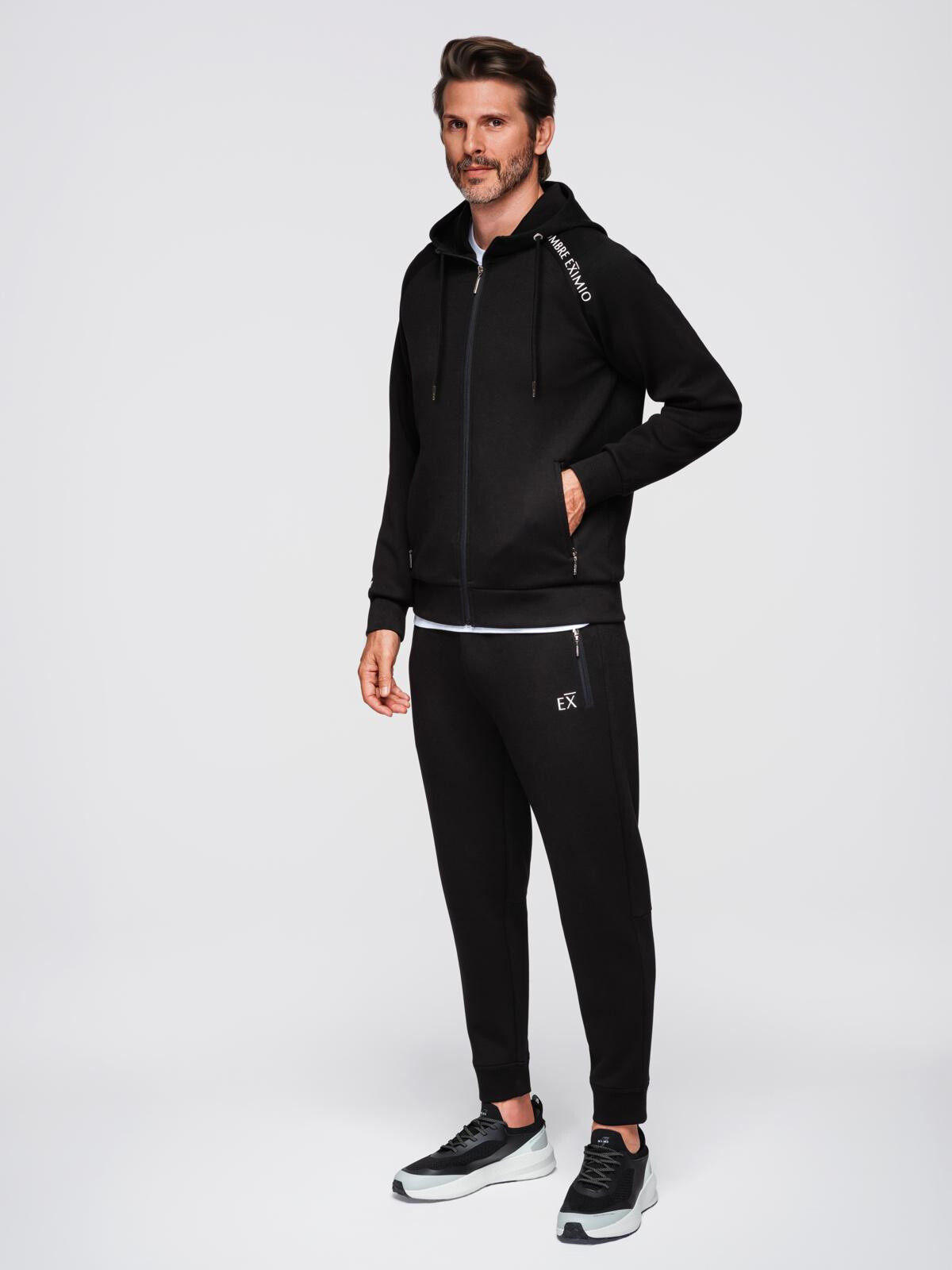 Ombre Men's sweatshirt set hooded sweatshirt + jogger sweatpants