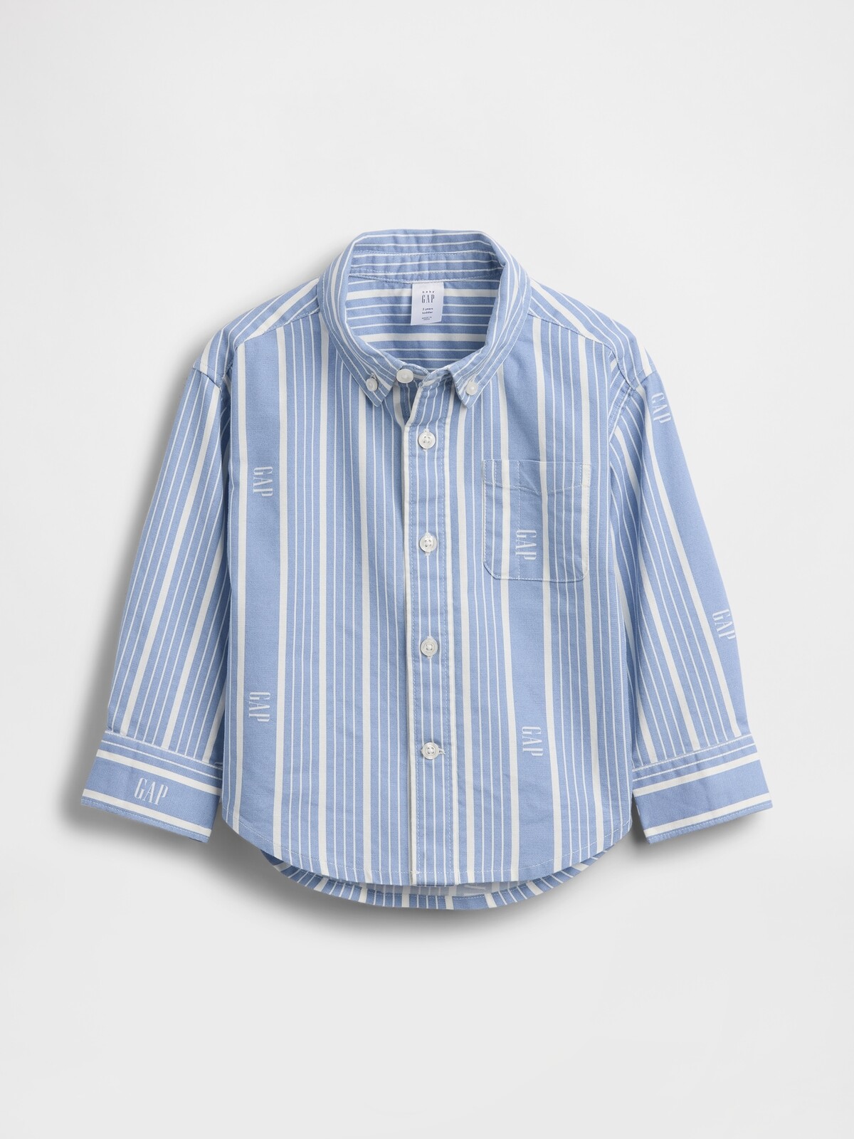 GAP Baby Oversize Shirt with Oxford Big Shirt Logo - Boys