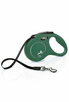 Vodítko FLEXI Classic New S pásek 5m/15kg olivová