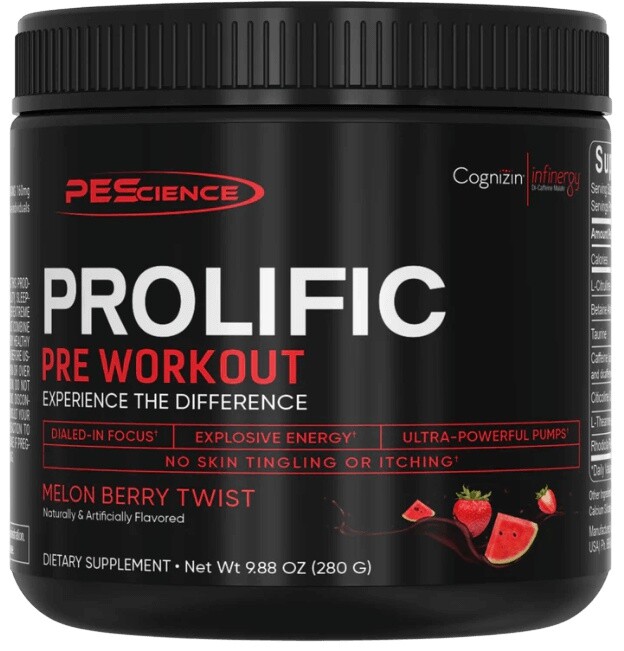 Pescience prolific pre workout 280g - melon berry twist