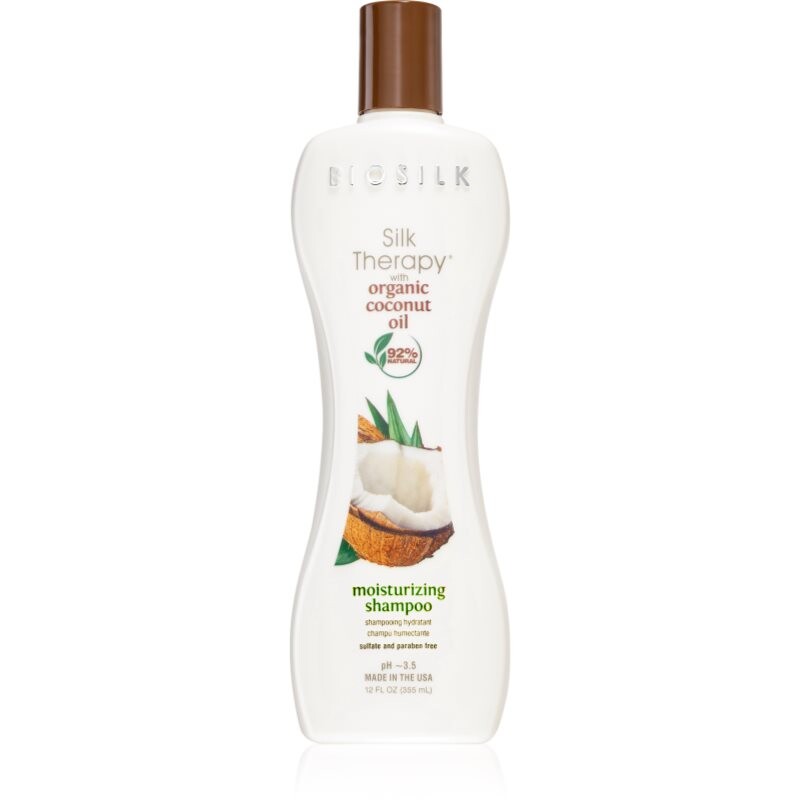 Biosilk Silk Therapy Natural Coconut Oil hydratačný šampón s kokosovým olejom 355 ml