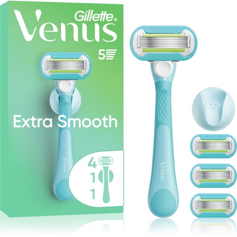 Gillette Venus Extra Smooth dámsky holiaci strojček s držiakom do sprchy + náhradné hlavice 6 ks