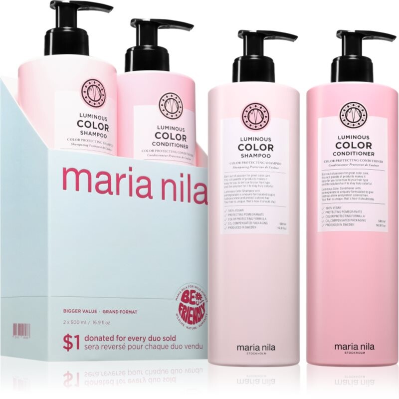 Maria Nila Luminous Colour Set darčeková sada pre farbené vlasy 2 ks