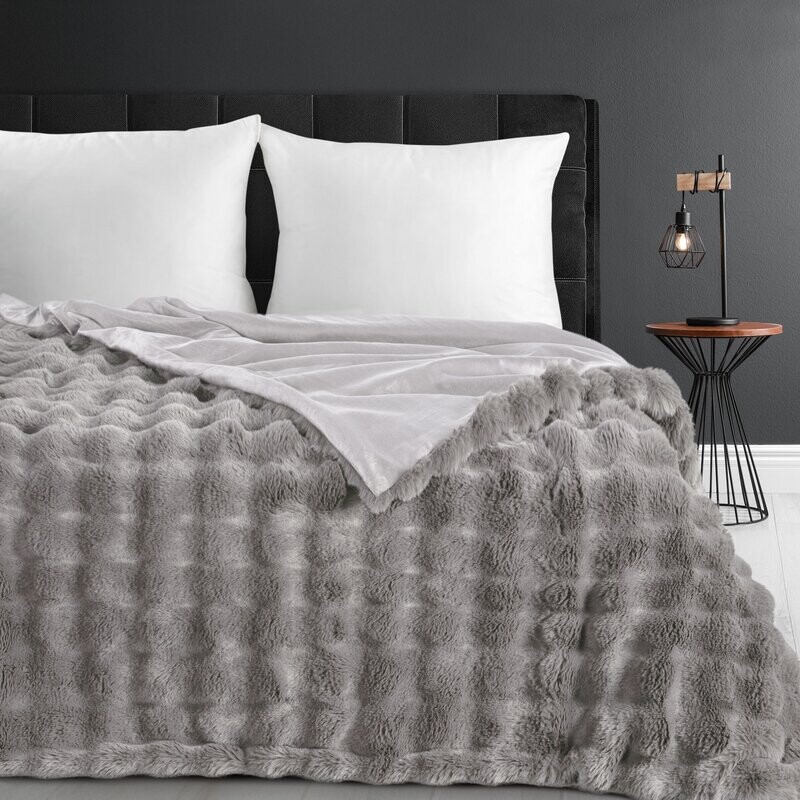 ArtFir Prikrývka na posteľ LILY | strieborná 200 x 220 cm