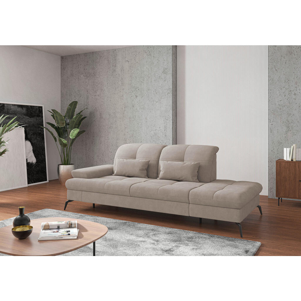 Sit & More LEŇOŠKA, textil, sivobéžová