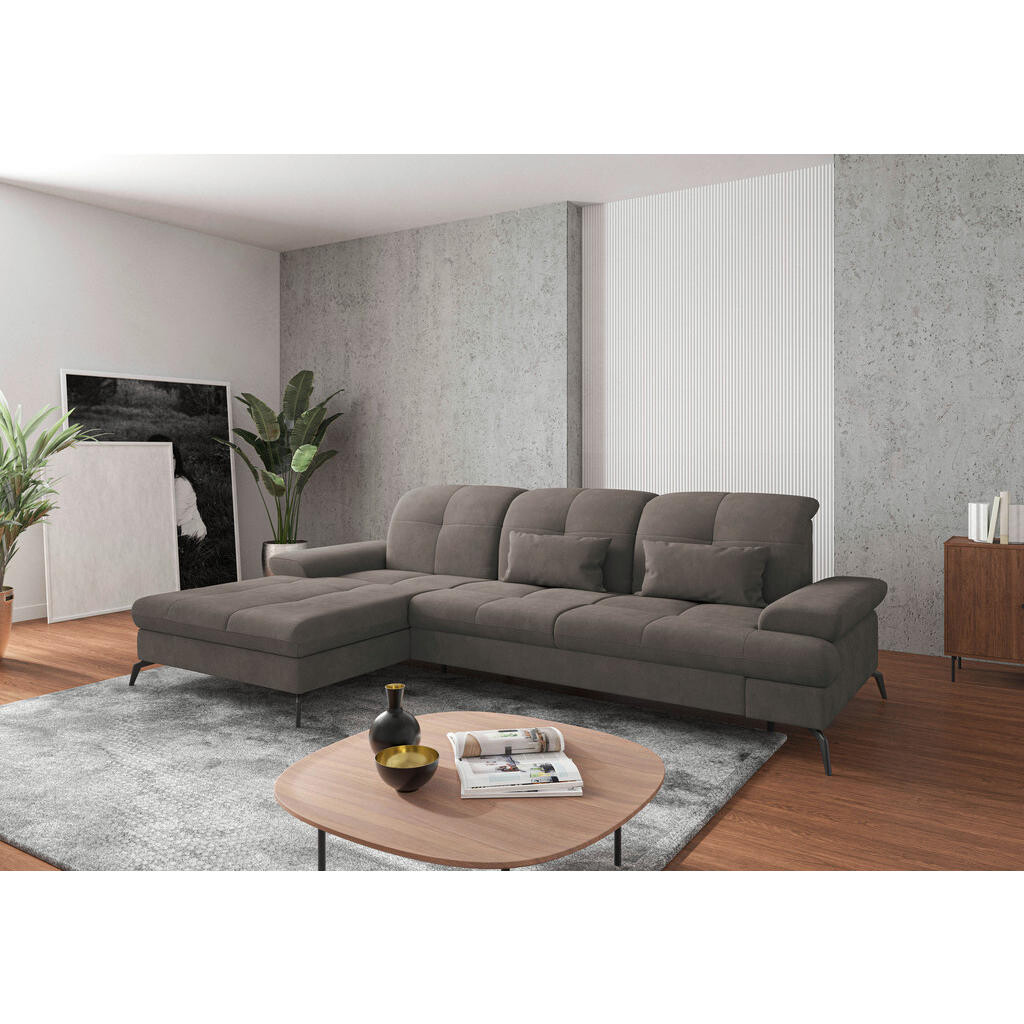 Sit & More ROHOVÁ SEDACIA SÚPRAVA, textil, bahenná hnedá