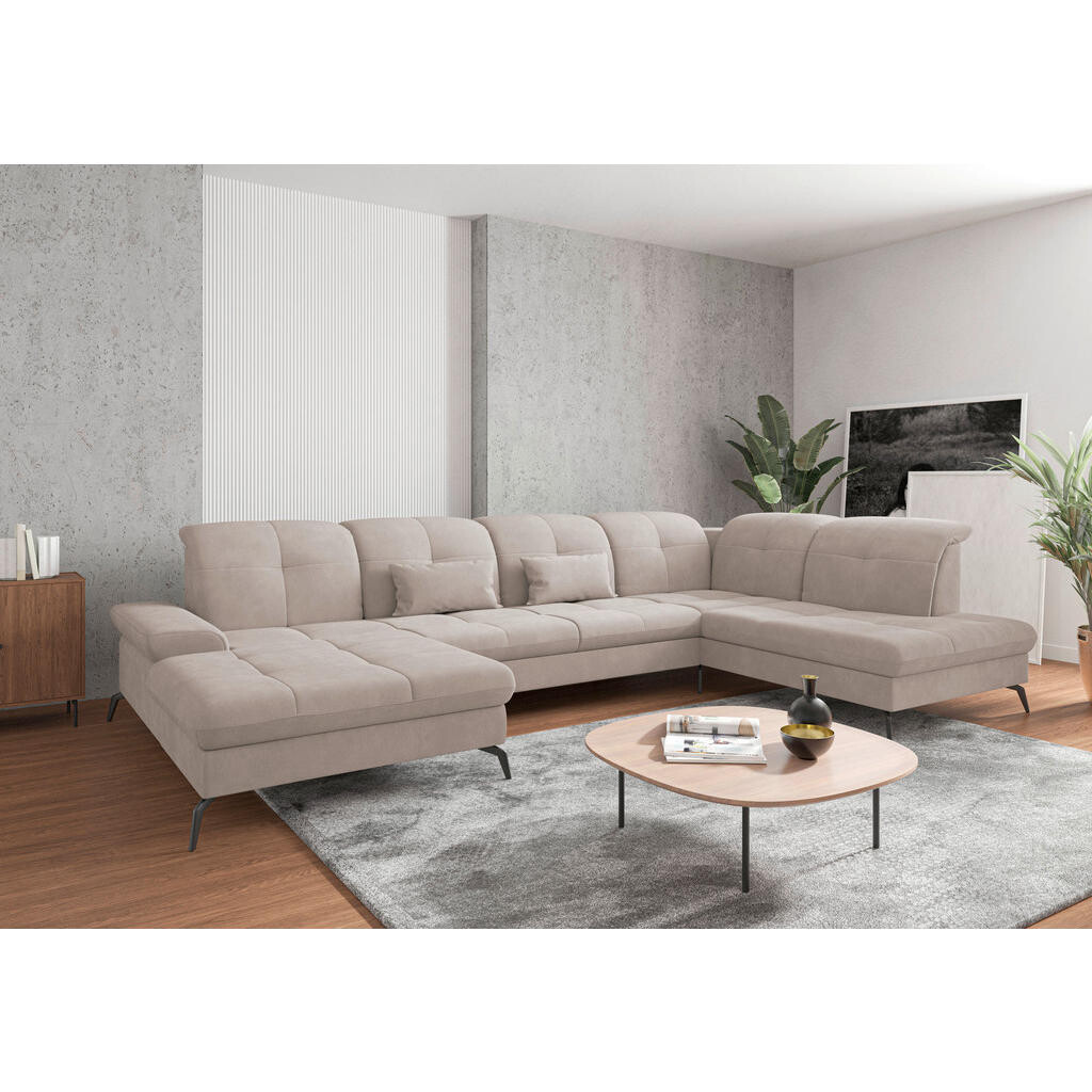 Sit & More SEDACIA SÚPRAVA, textil, sivobéžová