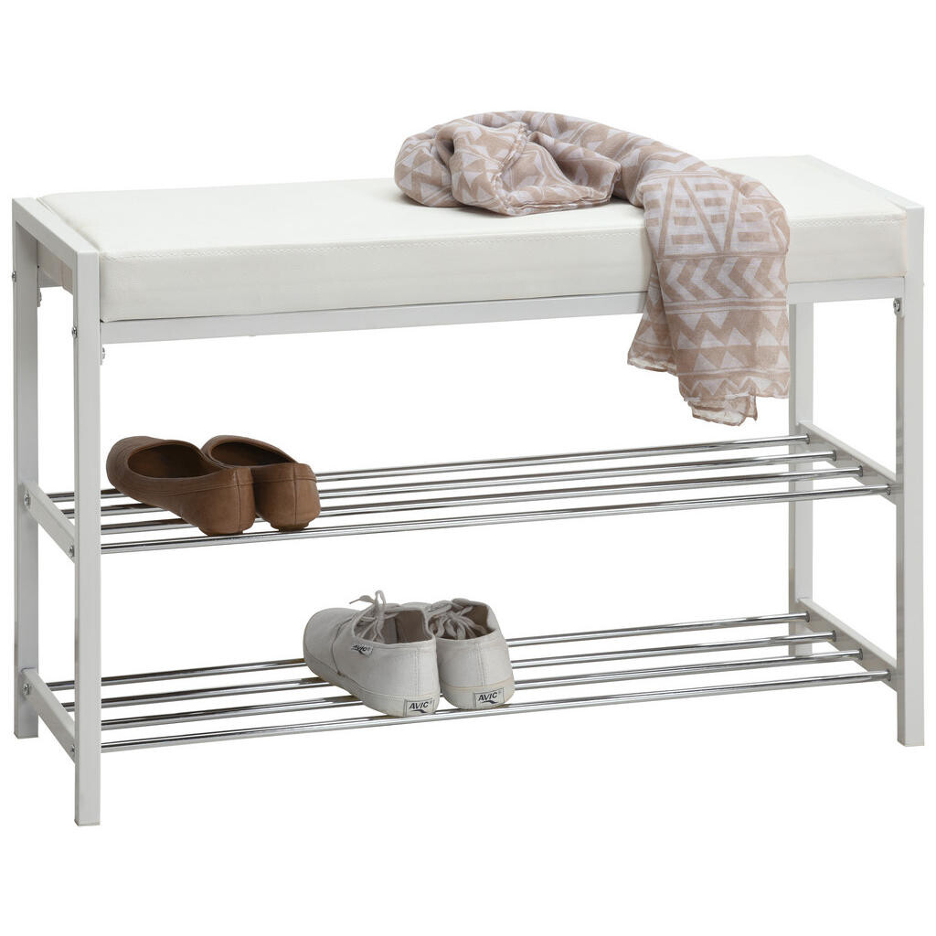 Carryhome REGÁL NA TOPÁNKY, biela, 80/52/30 cm