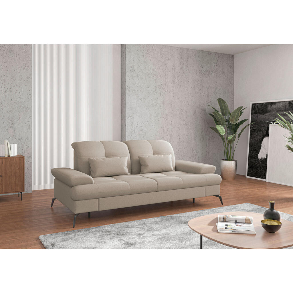 Sit & More TROJMIESTNA POHOVKA, textil, taupe