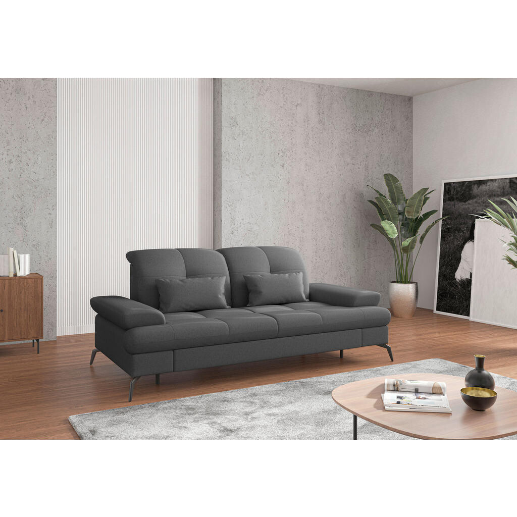 Sit & More 2,5-SEDAČKA, textil, tmavosivá