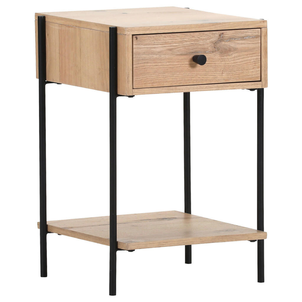 Landscape NOČNÝ STOLÍK, dub, čierna, farba duba, 40/60/40 cm