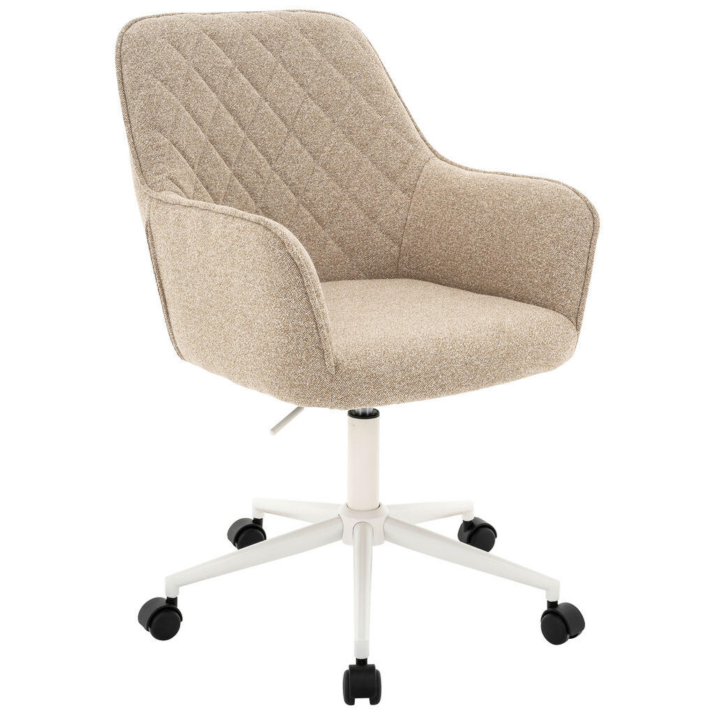 Xora OTOČNÁ STOLIČKA, tkaná textília, prírodná farba, biela