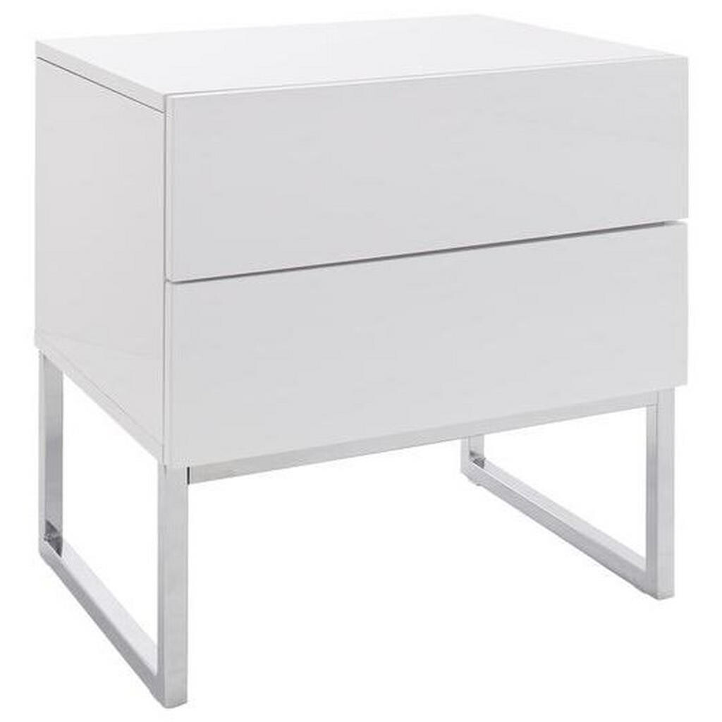 Livetastic NOČNÝ STOLÍK, biela, chrómová, 50/50/40 cm