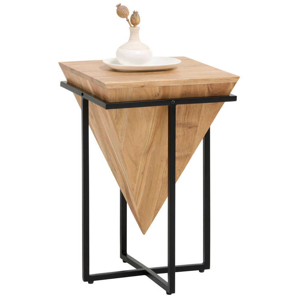 Ambia Home PRÍRUČNÝ STOLÍK, akácia, čierna, farba akácie