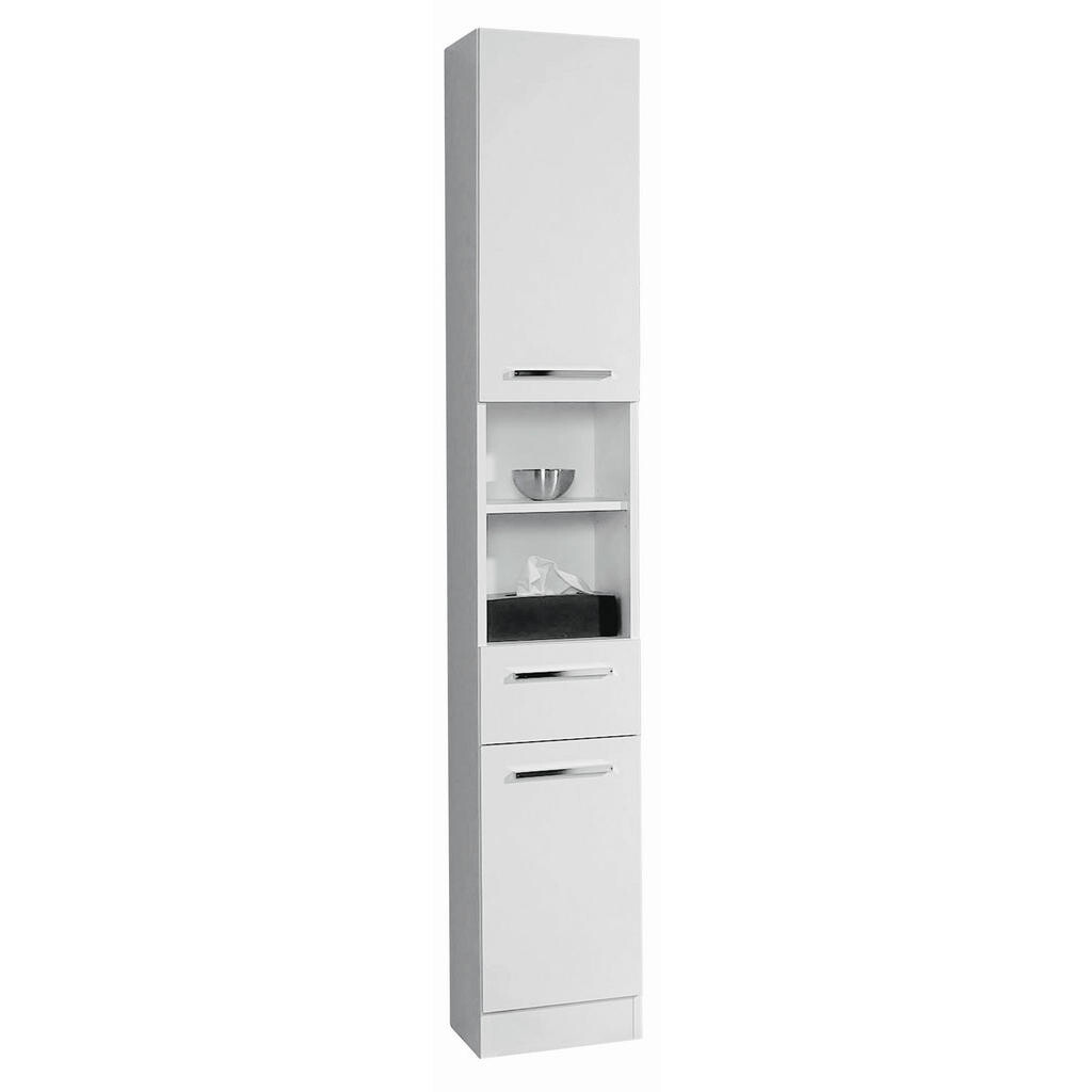 Carryhome VYSOKÁ SKRINKA, biela, biela, 30/195,5/33 cm