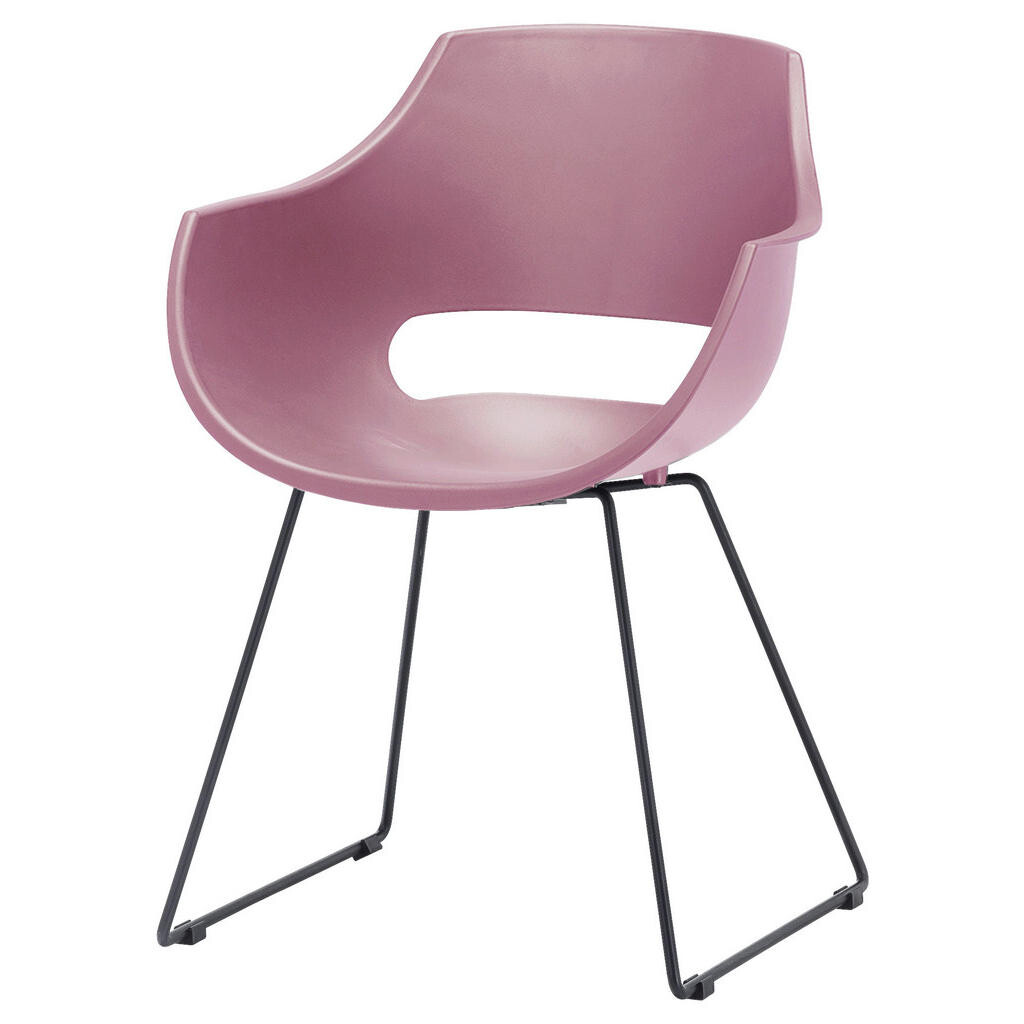 Livetastic STOLIČKA S PODRÚČKAMI, oceľ, ružová, čierna