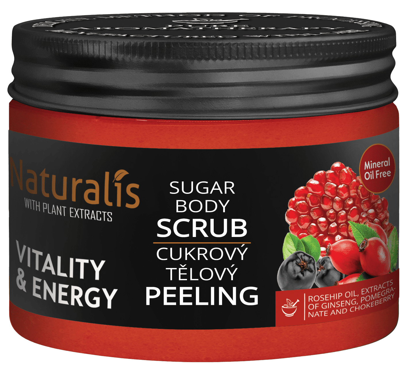 NATURALIS Cukrový telový peeling Vitality & Energy 250 g