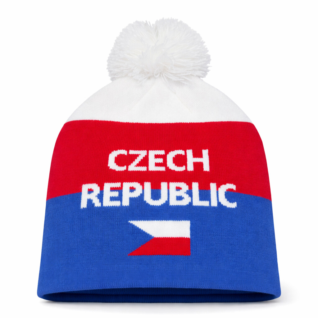 Zimná fanúšikovská čiapka Česká republika Czech Republic - farebná