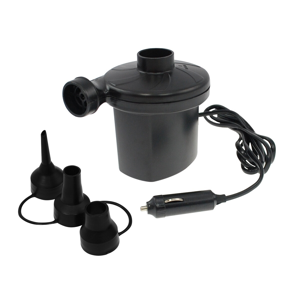 Elektrická pumpa na 12V na nafukovací matrac - čierna