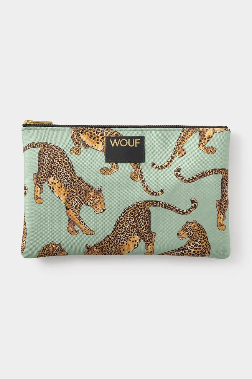 Kozmetická taška WOUF Emerald Leopard 26 x 17 x 1 cm