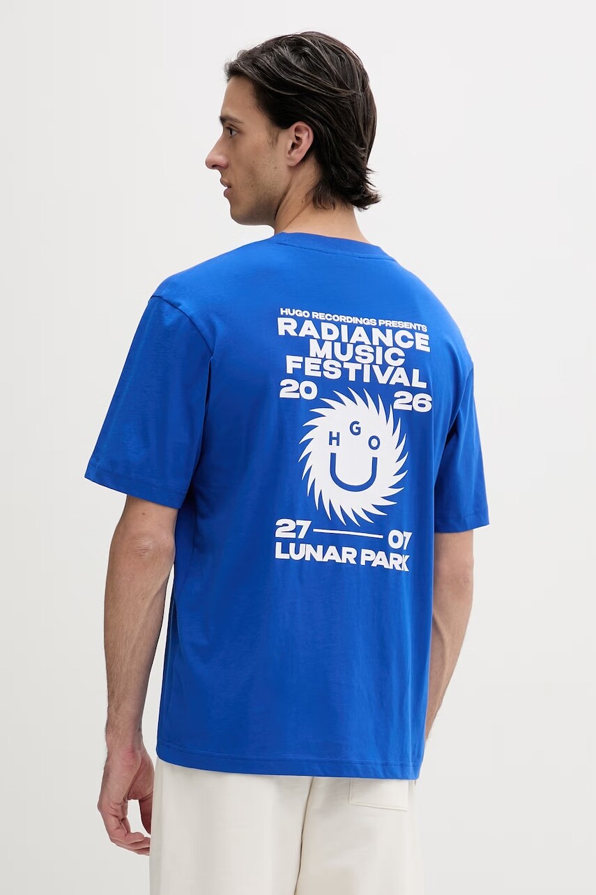 Bavlnené tričko Hugo Blue Nunarix