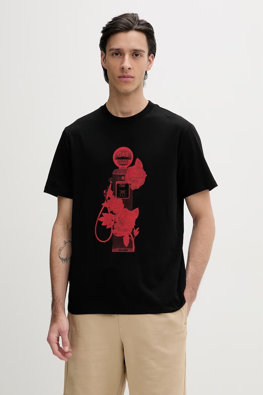 Bavlnené tričko HUGO Dikerd