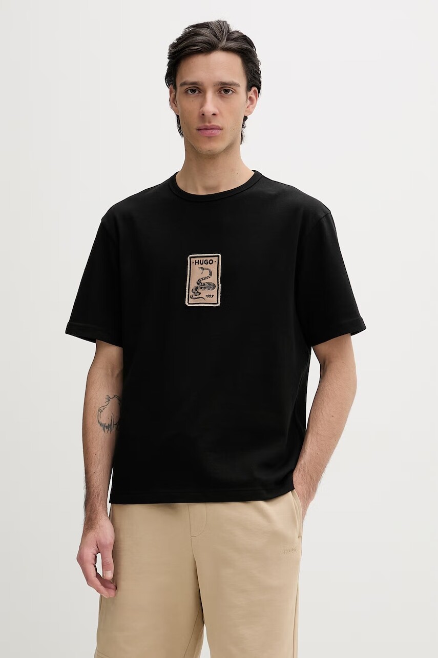 Bavlnené tričko HUGO Dobul