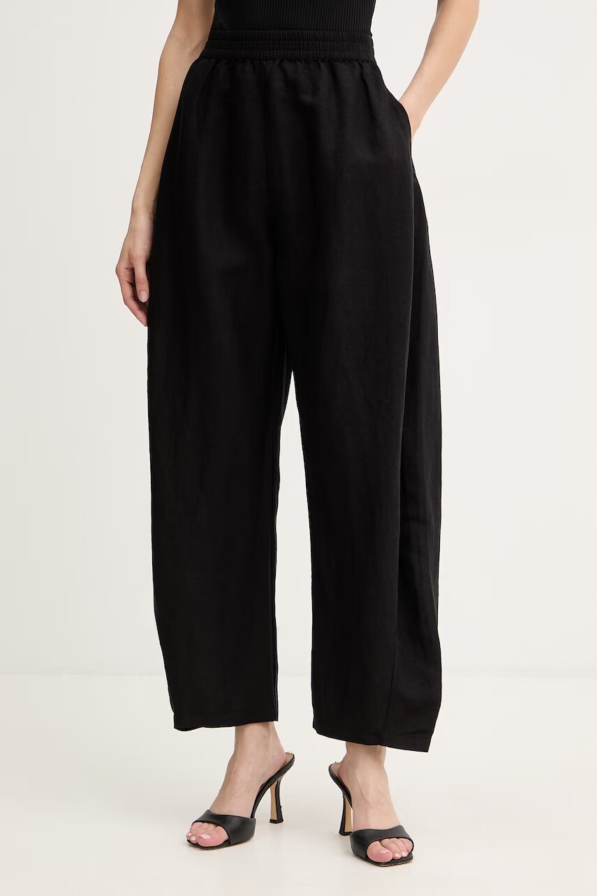 Nohavice s prímesou ľanu BOSS Orange C Talinen