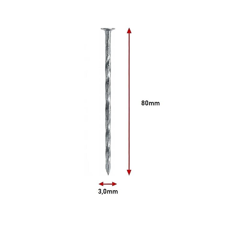 Skrutkové Klince Pozinkované 3,0×80mm