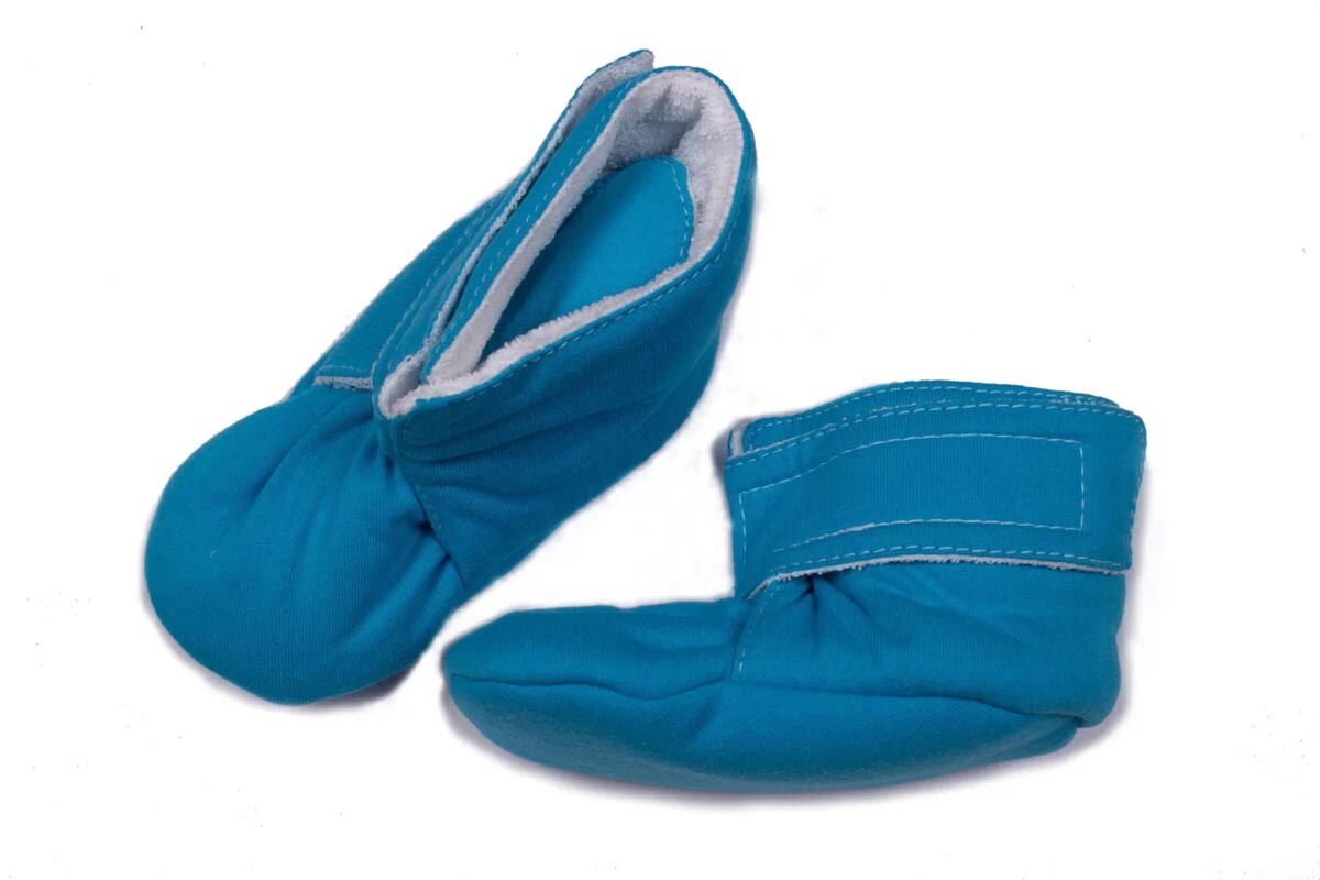 Zavinovacie papuče pre deti a dospelých, modré, veľkosť 22-24 cm